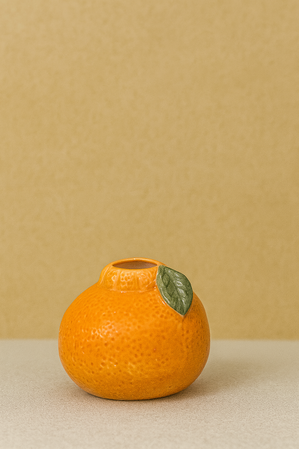 Mandarin Orange Flower Vase