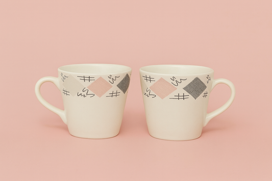 Tea Cups-Abstract Art (set of 2)