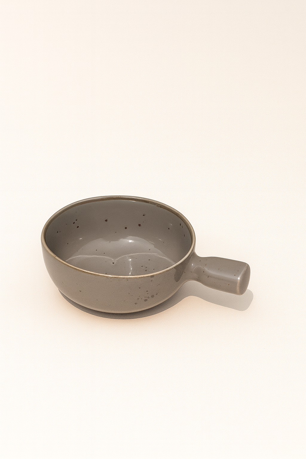 Grey Ceramic Bowl with Handle