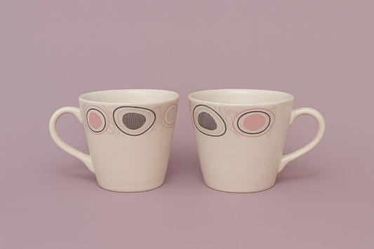 Tea Cups- Modern Art (set of 2)