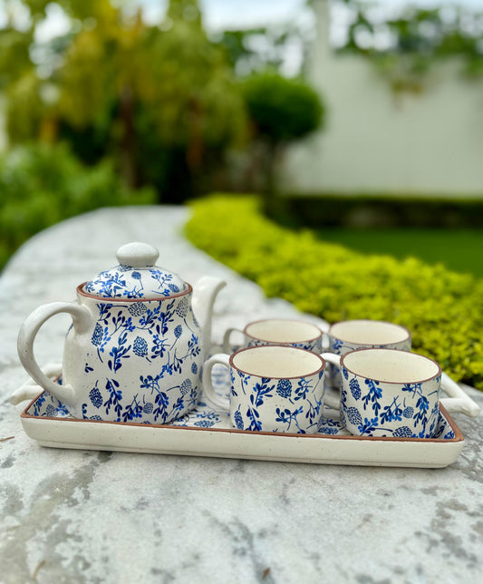 Floral Tea Set - Blue